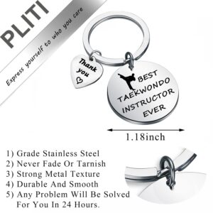 PLITI Taewkondo Gift Taekwondo Instructor Appreciation Gift Best Taekwondo Instructor Ever Keychain Martial Arts Gift Taekwondo Teacher Gift (taekwondo instructor ky)