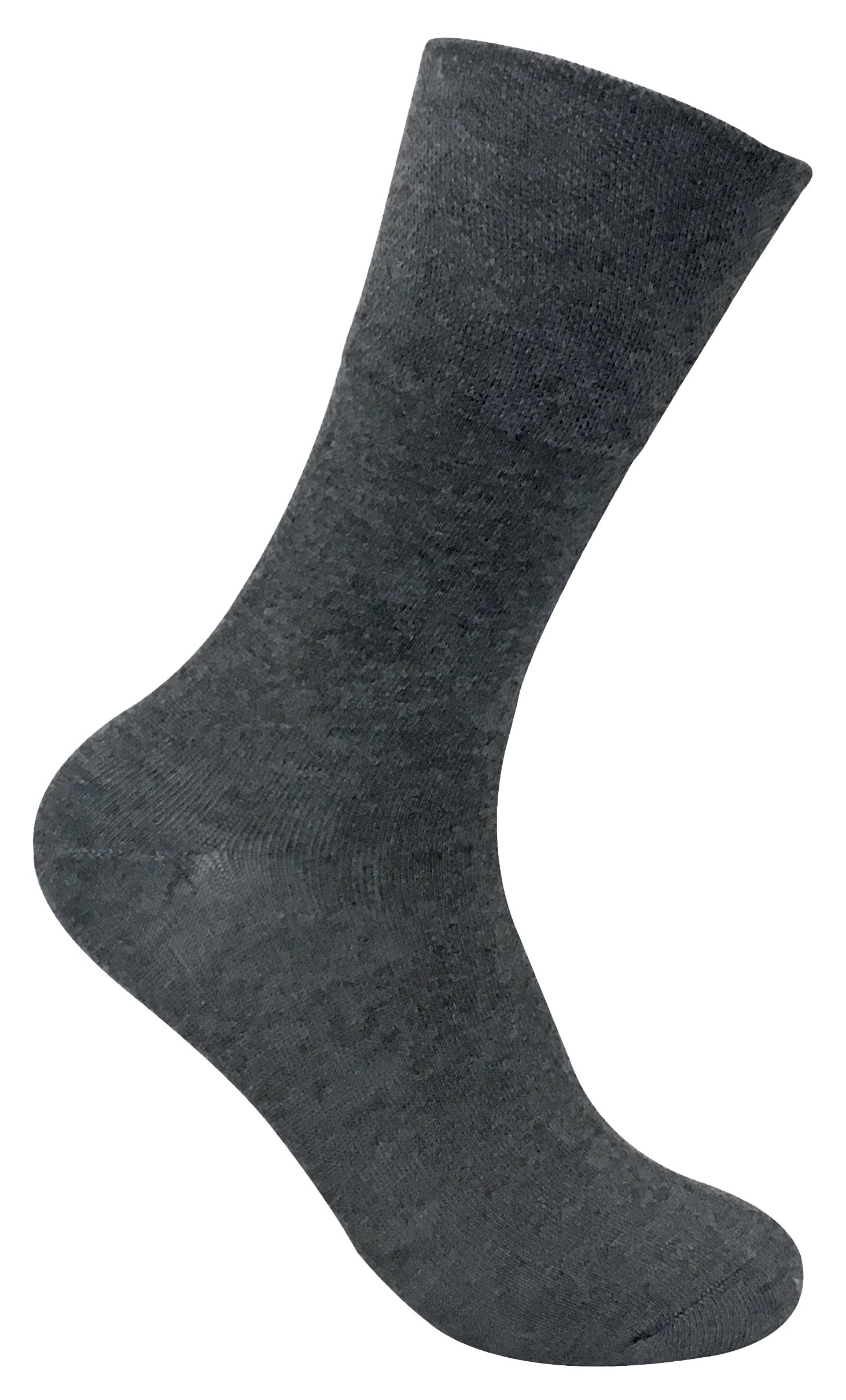 12 Pack Mens Viloft Non Binding Thermal Diabetic Socks | Sock Snob (7-12, Grey)