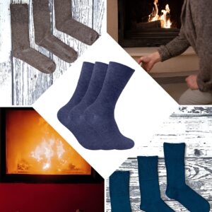 12 Pack Mens Viloft Non Binding Thermal Diabetic Socks | Sock Snob (7-12, Grey)