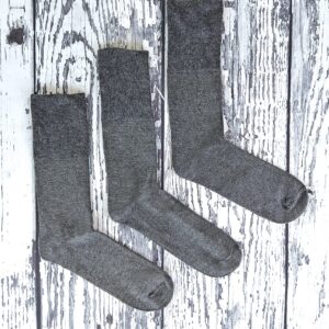 12 Pack Mens Viloft Non Binding Thermal Diabetic Socks | Sock Snob (7-12, Grey)