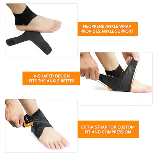 Luwint kid Compression Ankle Brace - Knitted Ankle Sleeve Sock Support for Sprains Arthritis Tendonitis Running Fitness, 1 Pair (Small)