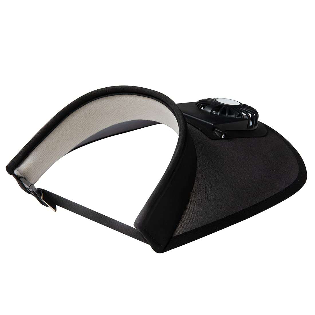 Sun Visor Hats with Fan-Three Speeds-Large Area Sun Protection,Adjustable Elastic Buckle Black