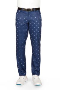 tipsy elves men's navy blue grand finale golf pants size large