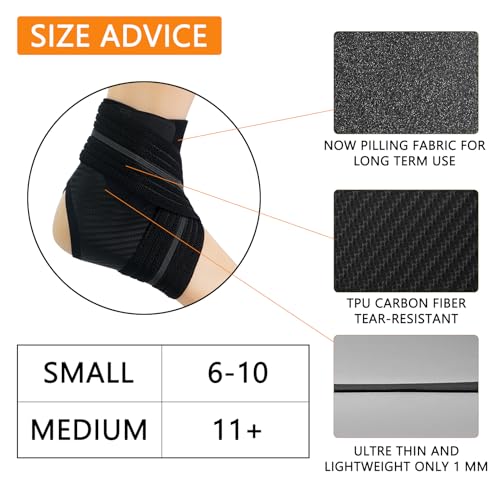 Luwint kid Compression Ankle Brace - Knitted Ankle Sleeve Sock Support for Sprains Arthritis Tendonitis Running Fitness, 1 Pair (Small)