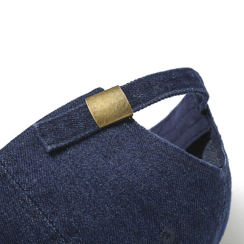 Vintage Distressed Jean Hat, Light Acid Washed Denim, Adjustable Clip for Universal Fit (Blue)