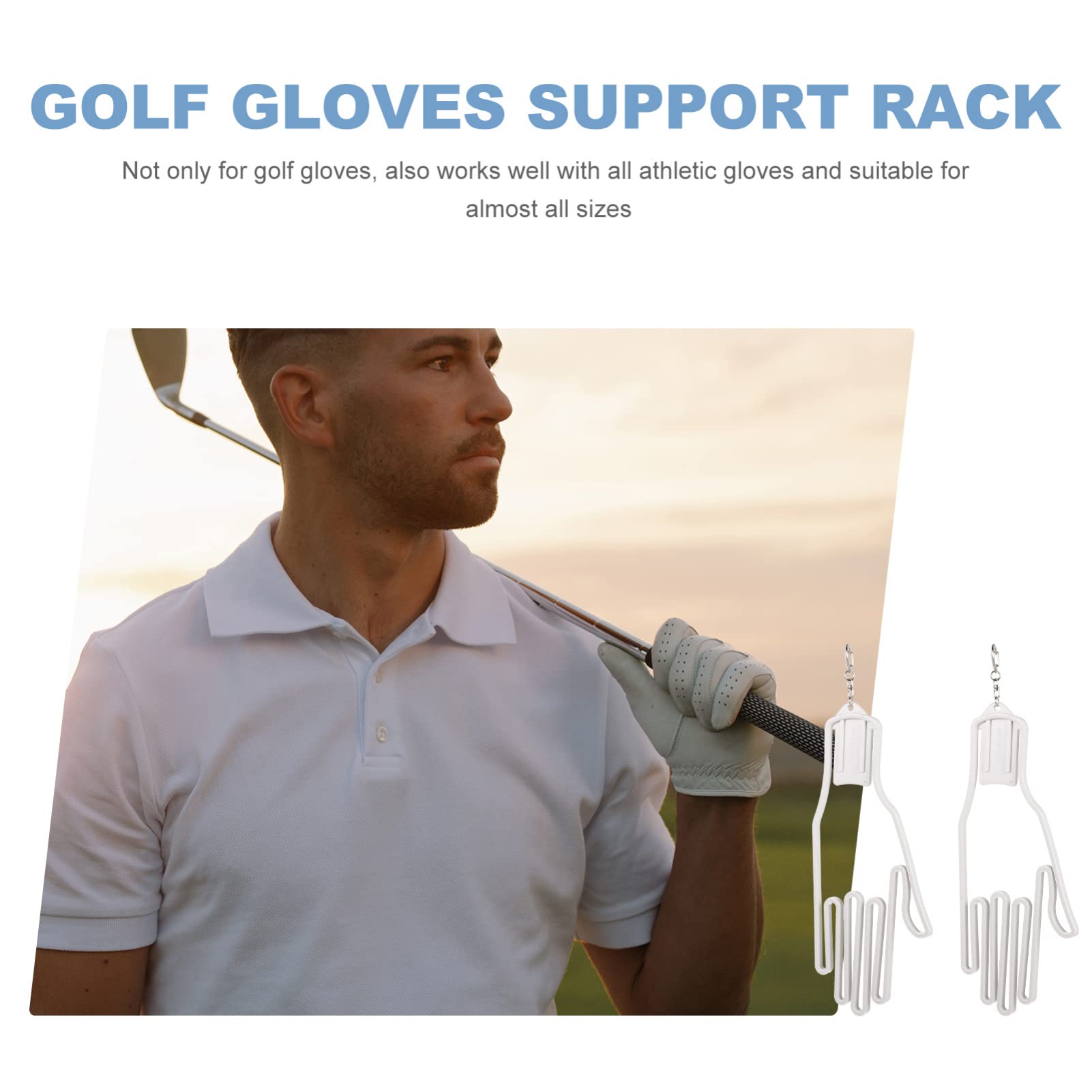 NOLITOY Gold Gloves Bracket Golf Gloves Rack 2pcs Golf Glove Holder Lovers Abs Forming Machine White Outdoor Golf Gloves Holder Keeper Gloves