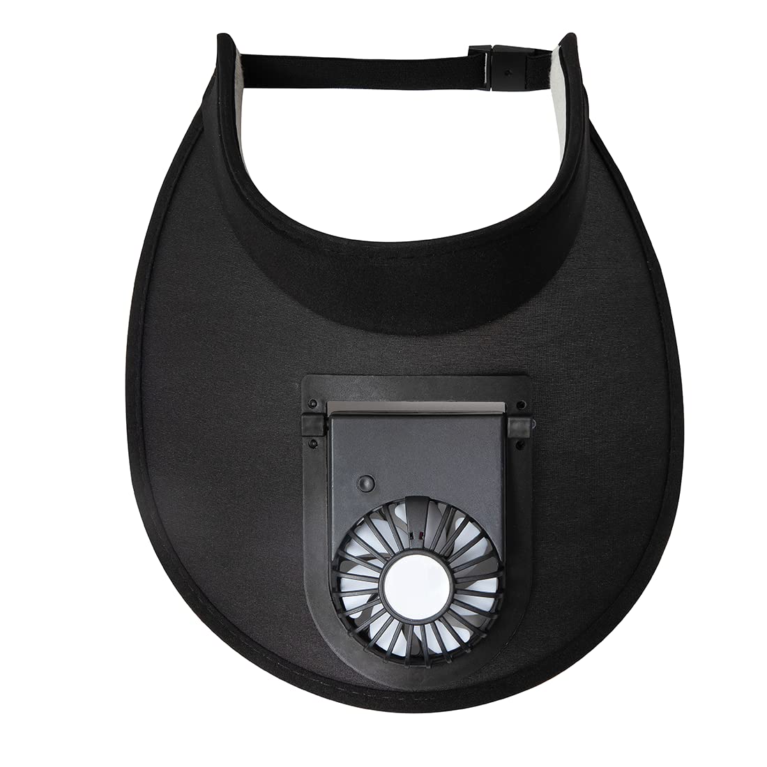 Sun Visor Hats with Fan-Three Speeds-Large Area Sun Protection,Adjustable Elastic Buckle Black