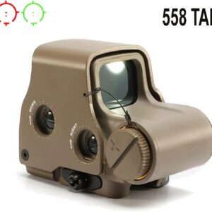 558 Holographic red and Green dot Metal Sight with Quick Release 20mm Rail（Tan