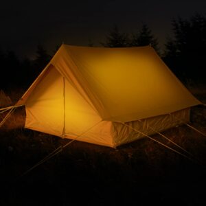 Canvas Cabin Bell Tent for 3-4 Person, Waterproof Glamping Yurt Tent Breathable All Seasons Outdoor Camping Tent, 6.69*8.2*4.92'