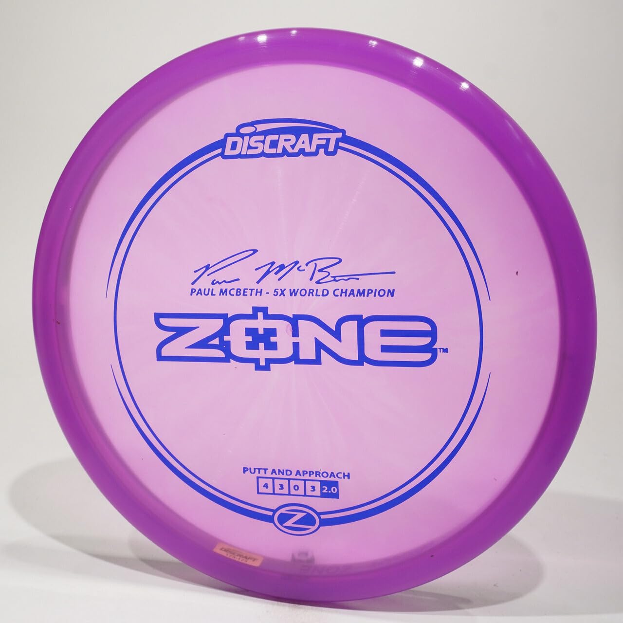 Discraft Zone (Z-Line) 5X Paul McBeth Putter & Approach Golf Disc, Pick Weight/Color [Stamp & Exact Color May Vary] Red 173-174 Grams