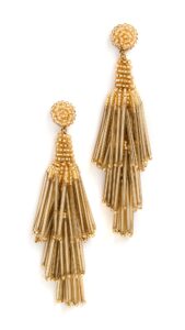 deepa gurnani women's deepa by deepa gurnani rain earrings, gold, one size