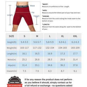 Compression Shorts Men 3 Pack, Dry Fit Compression Underwear Spandex Running Shorts Mens Workout Athletic Short Pocket