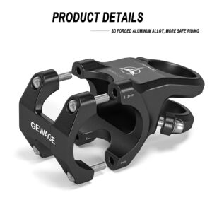 31.8 Bike Stem Mountain Bike Stem -8 Degree Short Handlebar Stem Drop for Road Bike, Mountain Bike, MTB, BMX