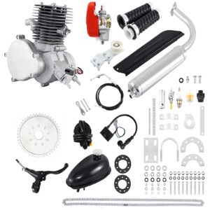 100cc bicycle engine kit, 2-stroke gas motor bike kit air-cooling bicycle motorized full set super fuel-efficient for most 26" /28" bikes bicycle scooter…