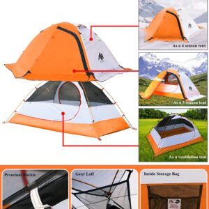 AYAMAYA Backpacking Tent 2 Person + Tent Footprint