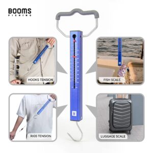 Booms Fishing TS2 Aluminum Tube Fish Scale, Spring Fishing Drag Scale, Easy to Read Hanging Scale, 50 lbs Pull Scales, Widely Used for Hooks Tension, Rigs Tension, Fishing Scale, Luggage Scale