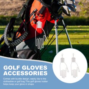 NOLITOY Gold Gloves Bracket Golf Gloves Rack 2pcs Golf Glove Holder Lovers Abs Forming Machine White Outdoor Golf Gloves Holder Keeper Gloves