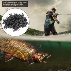 Dilwe 120Pcs Clevis, Snaps, Black Clevis Fishing Tackle Fast Change Accessories