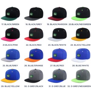 JPAK Money Hip-Hop Snapback Hat Embroidered Green and Orange Two Tone Baseball Cap Bill Dollar