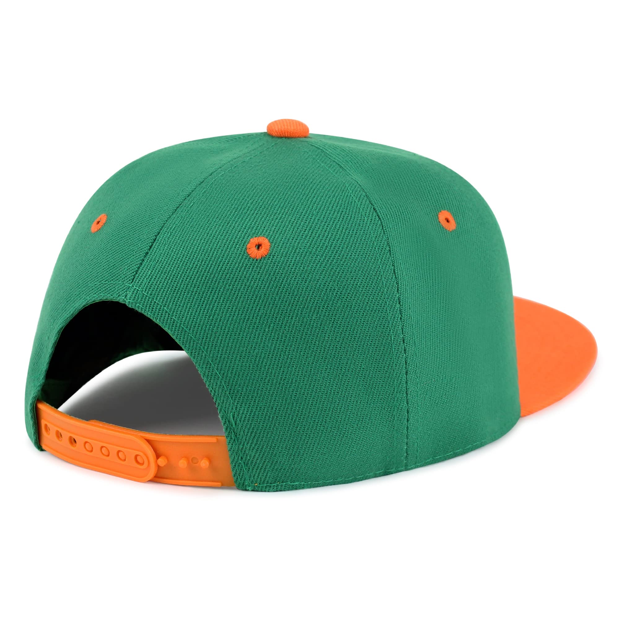 JPAK Money Hip-Hop Snapback Hat Embroidered Green and Orange Two Tone Baseball Cap Bill Dollar