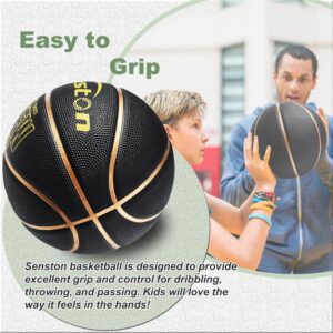 Senston Basketball Size 5 Basketballs Youth Basketball 27.5 inch Rubber Basketball for Kids