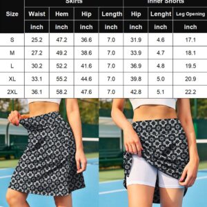 COOrun Women Tennis Skort Skirt for Running Golf Workout Sports with Short and Pockets