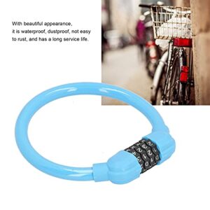 Anti Theft Bike Lock, Waterproof The Same Interlocking Function Password Unlocking Bike Lock High Security for Bike for Cyclist(Blue)