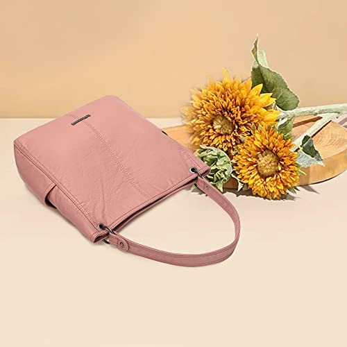 Montana West Hobo Purse for Women 2pcs Handbag Set Shoulder Bag Soft Washed Leather Top Handle Satchel with Wallet MWC2-115PK