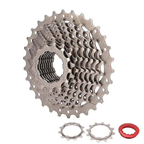 FECAMOS Road Bike Freewheel, 11‑30T Bike Freewheel Anti Rust Treatment High Accuracy Tooth Ratio for Cycling