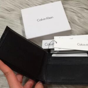 Calvin Klein Men's Genuine Leather Wallet with RFID Protection Black, Black, Standard, American, Black, std, American