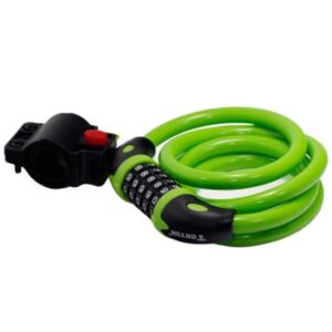 code password bike combination lock bike cable lock tough security coded steel wiring bicycle safety lock (green)