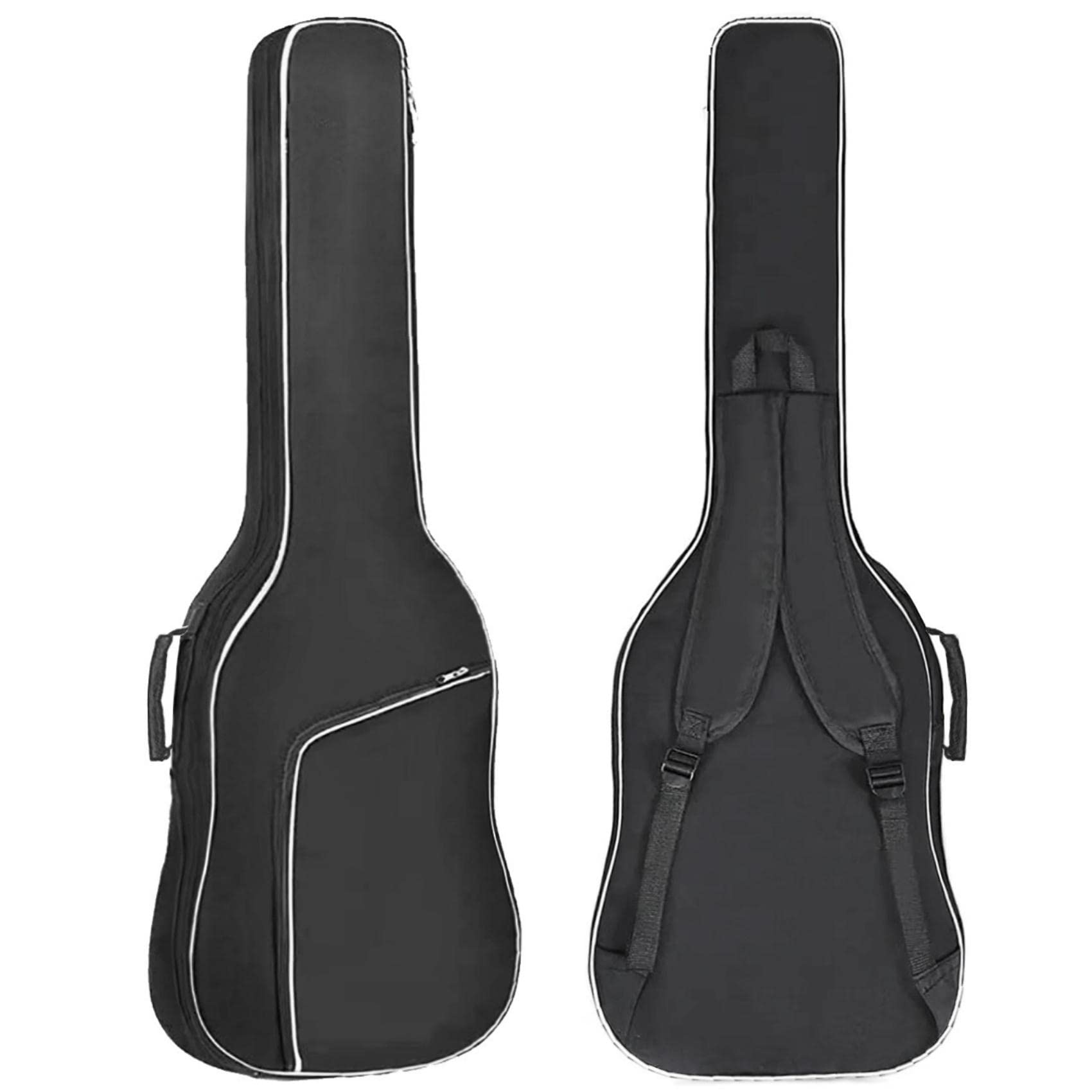 GIGKOUKI 39 inch Electric Guitar Bag Gig Bag 8mm Padding Backpack Padded Soft Guitar Case Black with Back Hanger Loop and Neck Strap