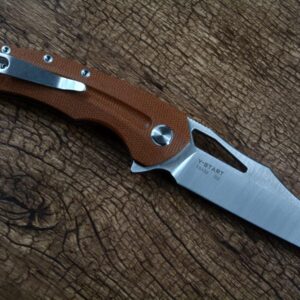 TwoSun Y-START Folding Outdoor Camping Hunting Knife TS132 D2 Blade Linen Handle