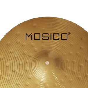 Mosico Crash Cymbal 16" Gold Hero Hammer Point Drum Practice Cymbal for Drum Set