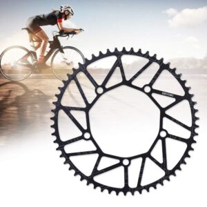 130 BCD Chainring, Aluminium Alloy Bicycle Narrow Wide Chainring Bike Chain Wheel Crank Plates Chainwheel 50T 52T 54T 56T 58T Accessories Repair Spare Parts Single Disc Sprocket for Road Mountain Bike