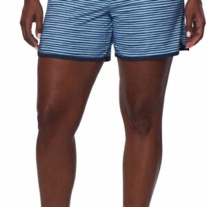 Hang Ten Womens Lightweight Hybrid Short (Large, Navy Stripe)