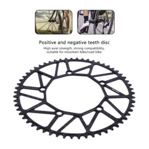 130 BCD Chainring, Aluminium Alloy Bicycle Narrow Wide Chainring Bike Chain Wheel Crank Plates Chainwheel 50T 52T 54T 56T 58T Accessories Repair Spare Parts Single Disc Sprocket for Road Mountain Bike