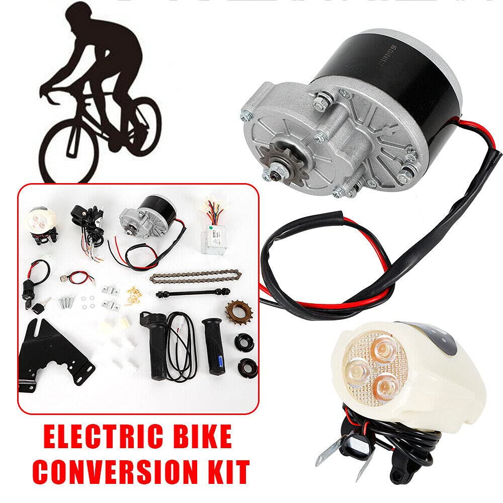 KIOPOWQ 36V 250W Electric Bike Right Side Drive Motor Kit, Mountain Bicycle Conversion Kit with Twist Throttle Electric Bicycle Motor Kit Fit for 22''-29'' Bike