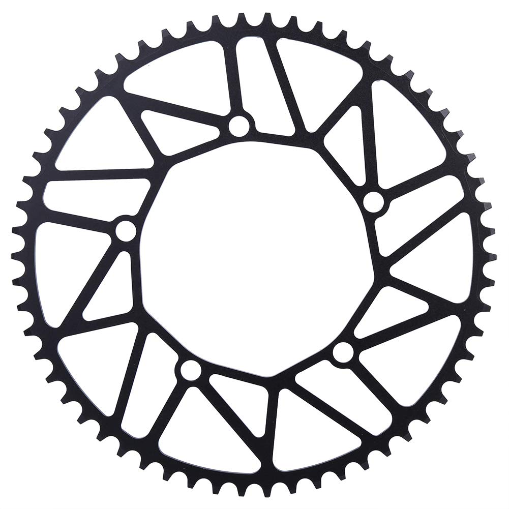 130 BCD Chainring, Aluminium Alloy Bicycle Narrow Wide Chainring Bike Chain Wheel Crank Plates Chainwheel 50T 52T 54T 56T 58T Accessories Repair Spare Parts Single Disc Sprocket for Road Mountain Bike