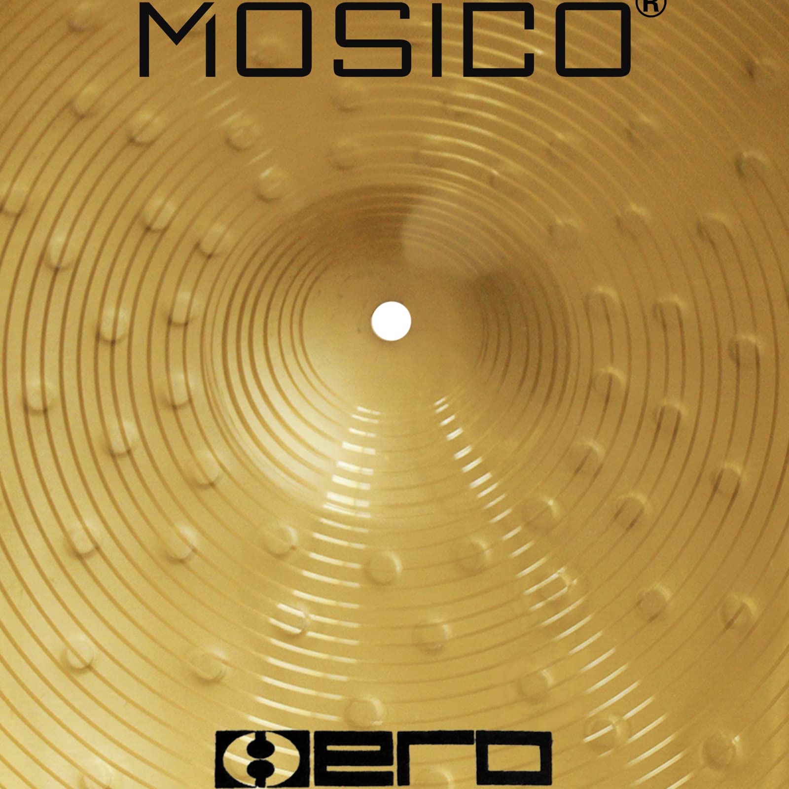 Mosico Crash Cymbal 16" Gold Hero Hammer Point Drum Practice Cymbal for Drum Set