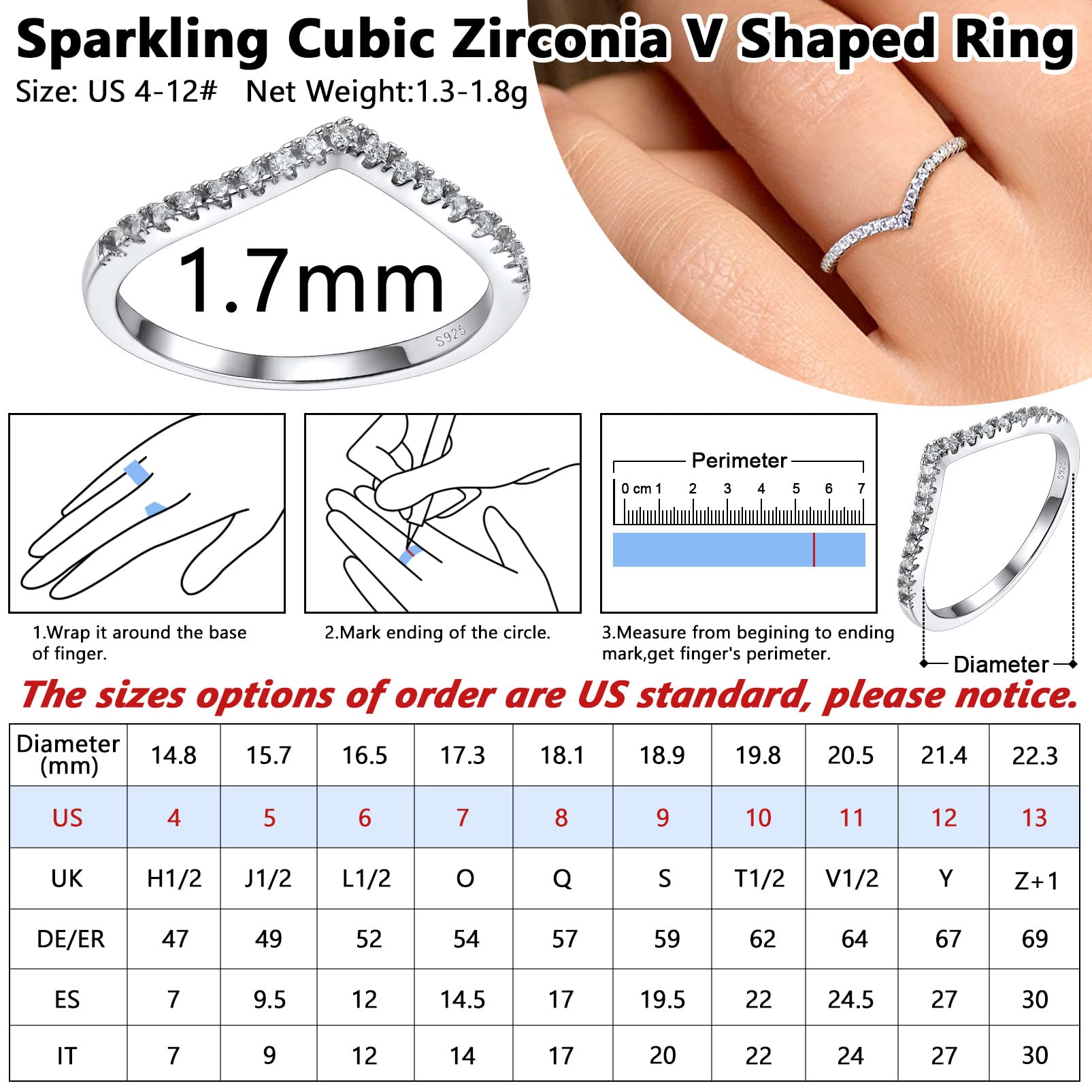 Solid Silver Wish Bone Rings, Shiny Hypoallergenic with S925 Stamp Wedding Bands for Female