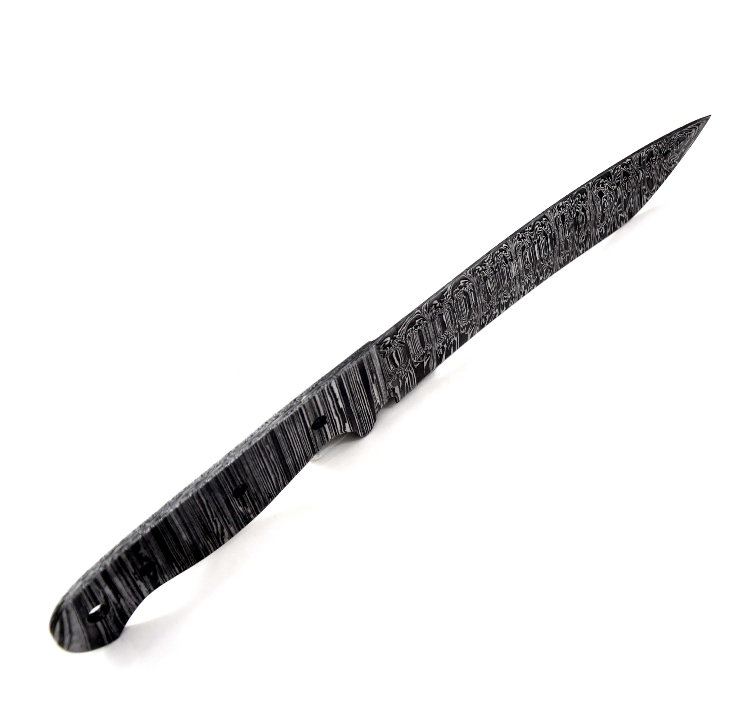 Hercules Knives Custom Hand Forged Damascus Steel Blank Blade Tanto Hunting Knife Damascus Blade Billet Handmade Knife Making Supply (Ladder Pattern)