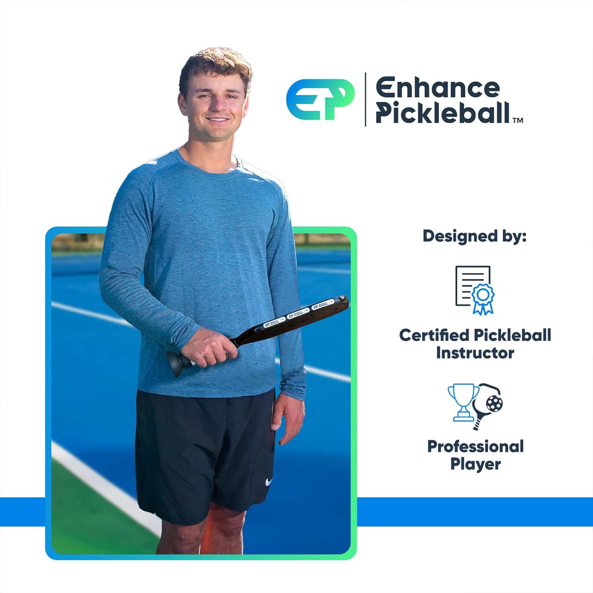 Enhance Pickleball Lead Tape - 3g Weighted Lead Strips, Highly-Adhesive & Easy to Apply Lead Tape for Pickleball Paddles, More Power and Control