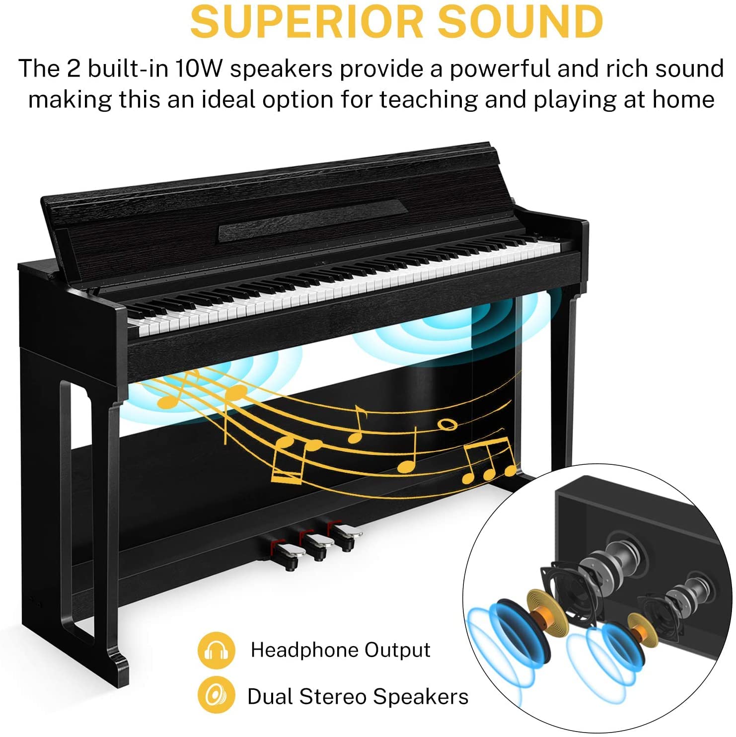 Donner DDP-90 Digital Piano + Donner Duet Piano Bench