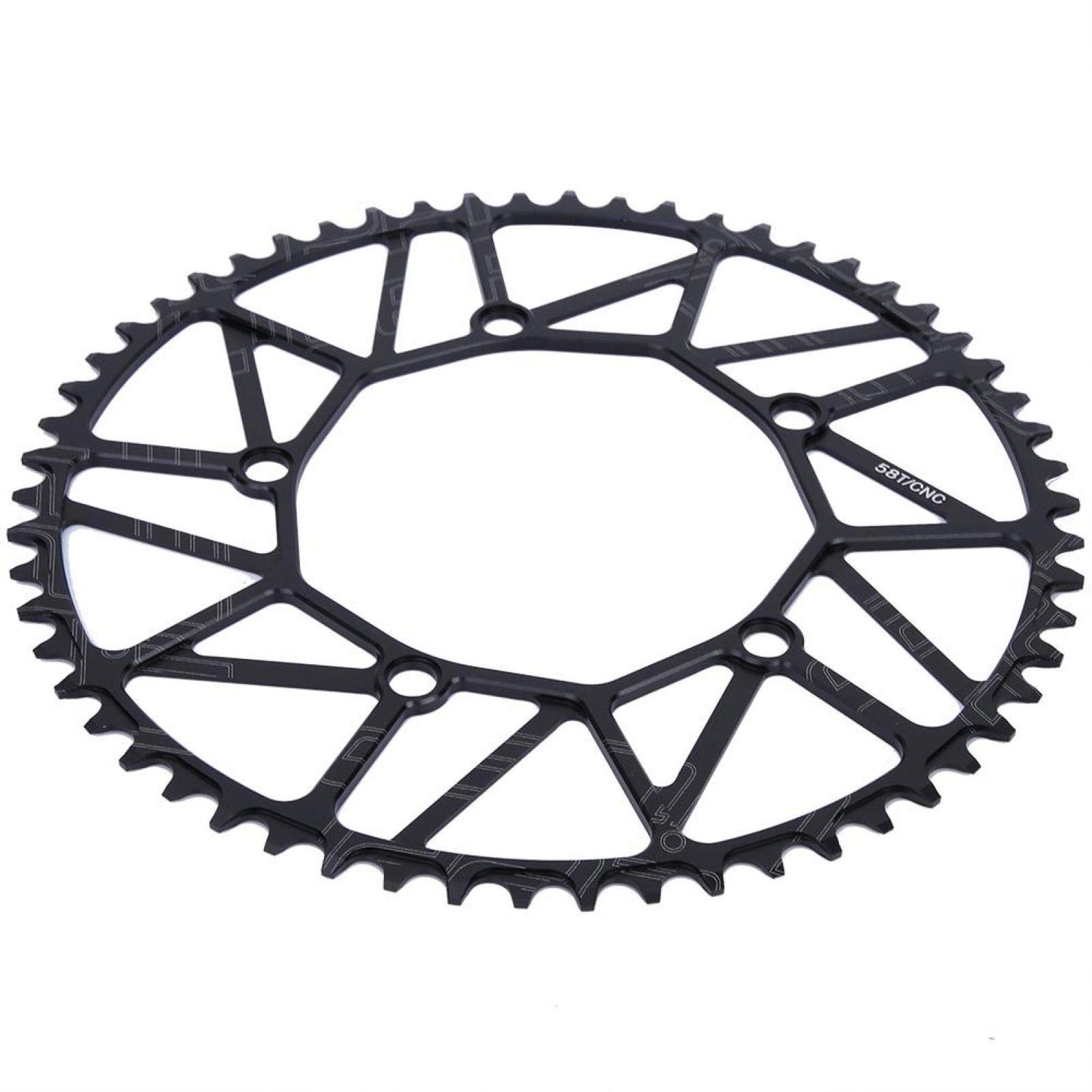 130 BCD Chainring, Aluminium Alloy Bicycle Narrow Wide Chainring Bike Chain Wheel Crank Plates Chainwheel 50T 52T 54T 56T 58T Accessories Repair Spare Parts Single Disc Sprocket for Road Mountain Bike