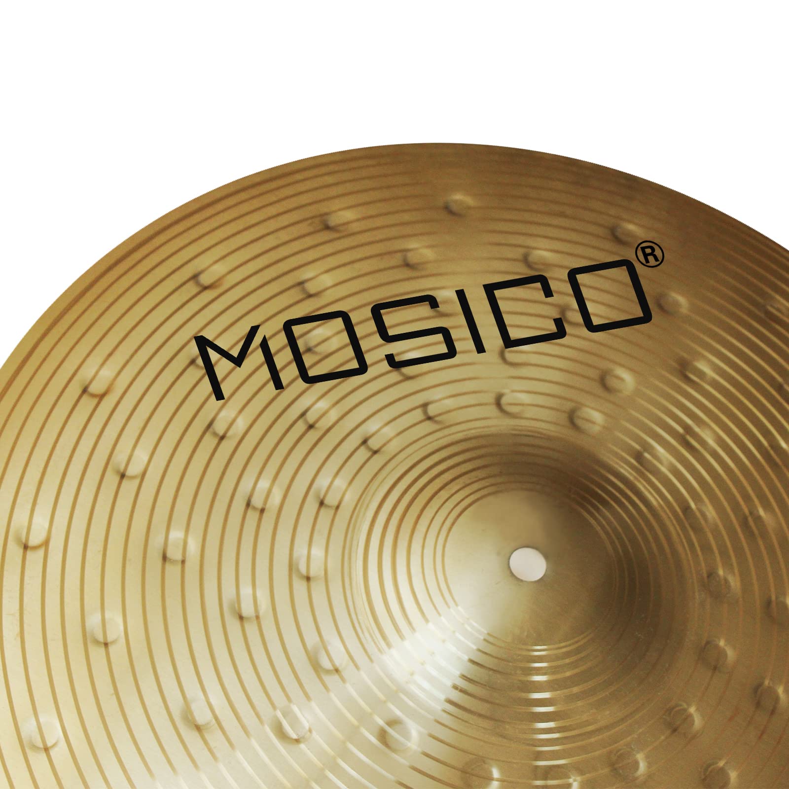 Mosico Crash Cymbal 16" Gold Hero Hammer Point Drum Practice Cymbal for Drum Set