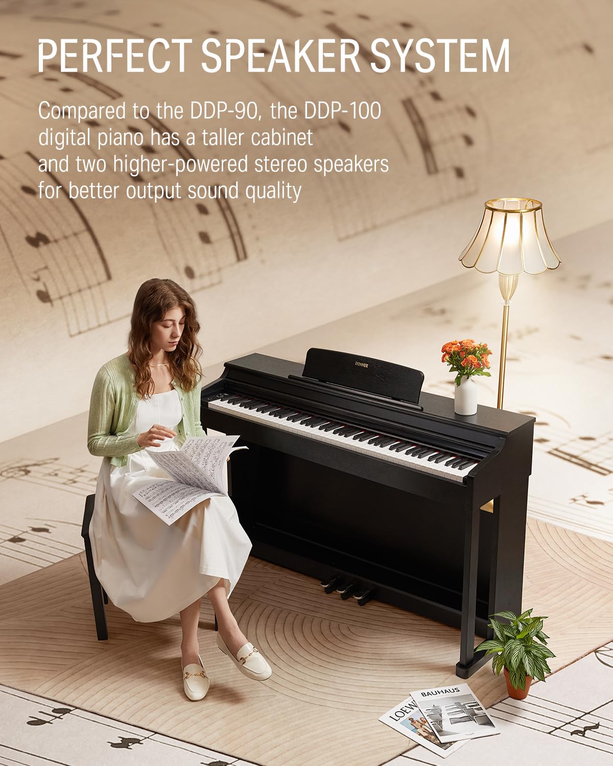 Donner DDP-100 Digital Piano + Donner Duet Piano Bench