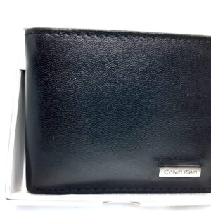 Calvin Klein Men's Genuine Leather Wallet with RFID Protection Black, Black, Standard, American, Black, std, American