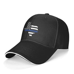 American Flag with Texas Police Blue Line Baseball Golf Cap Casquette Outdoor Trucker Hats Adjustable Custom