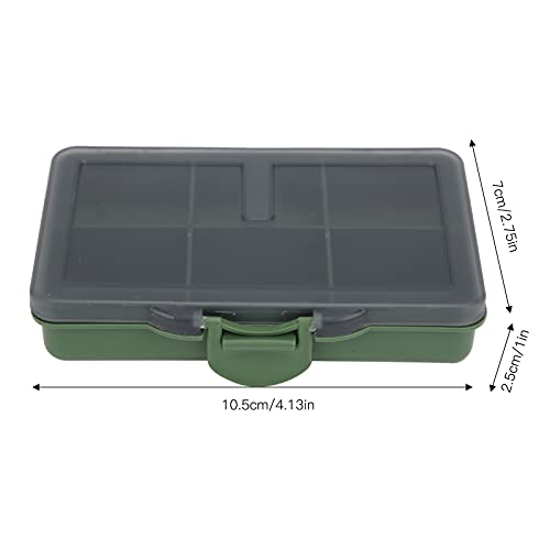 FECAMOS Carp Fishing Tackle Box, Convenient to Use Lightweight and Portable Bait Storage Case Sturdy and Durable 2Pcs for Fishing Tackle Accessories(6 Cells)